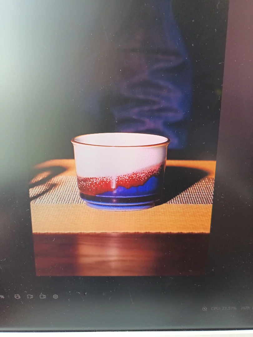 原矿石纯手工钧瓷精品单杯