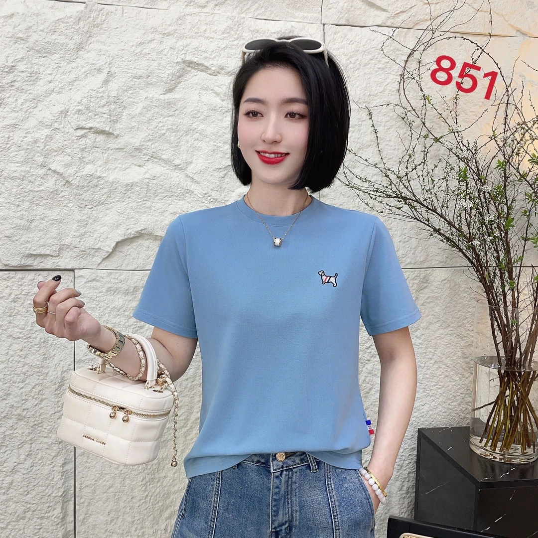 SSJD851（聚水潭）短袖圆领常规透气休闲风T恤打底衫时尚女士短袖