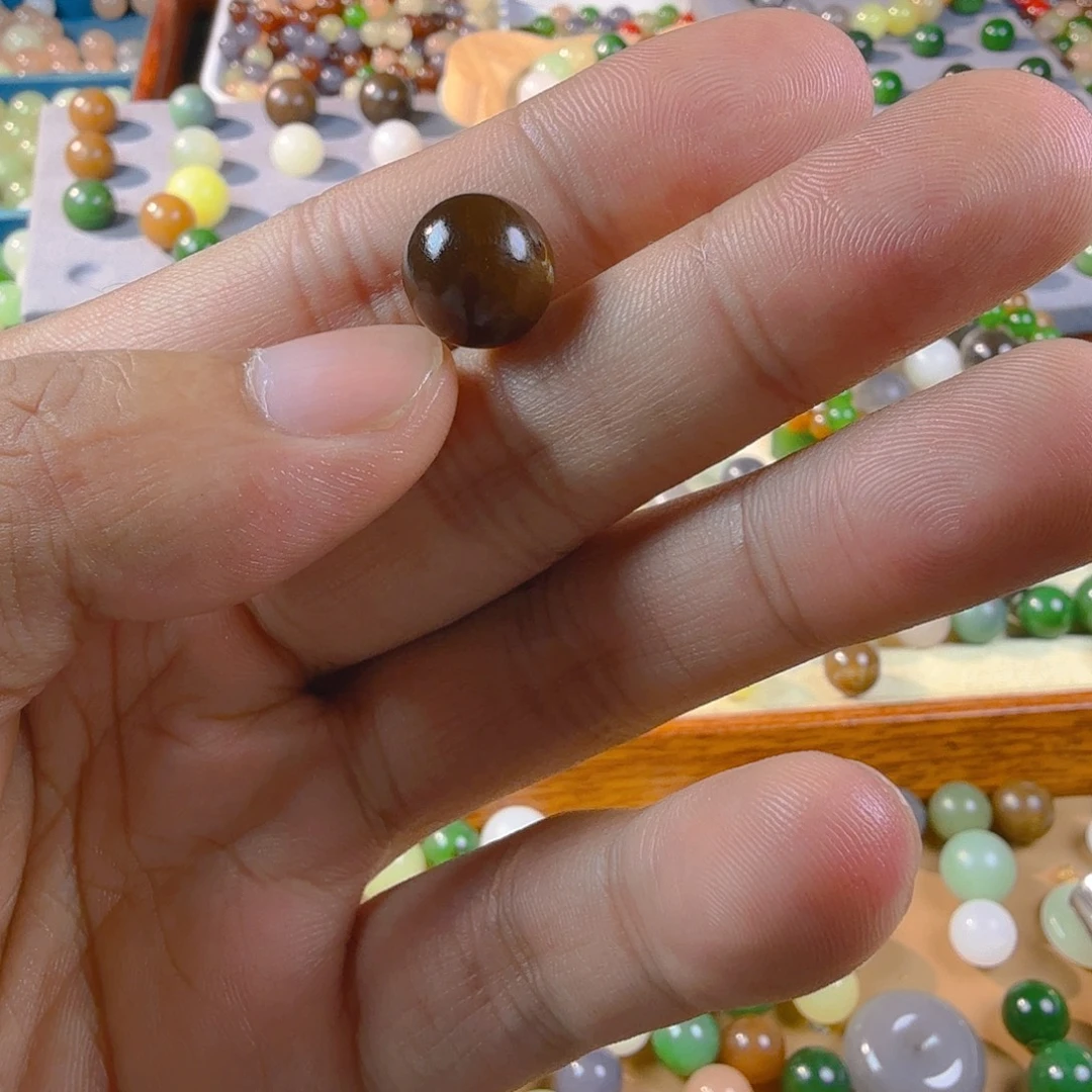 和田玉未镶嵌手链卡12糖料散珠有棉有裂