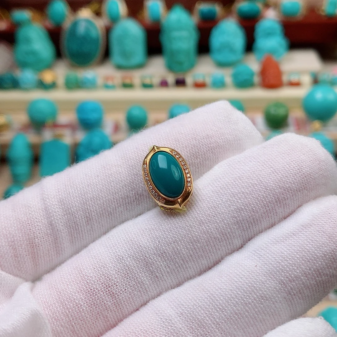 未镶嵌绿松石珠宝半成品