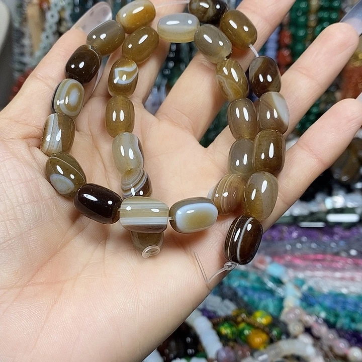 玛瑙/玉髓未镶嵌珠宝半成品玛瑙卡10*14mm