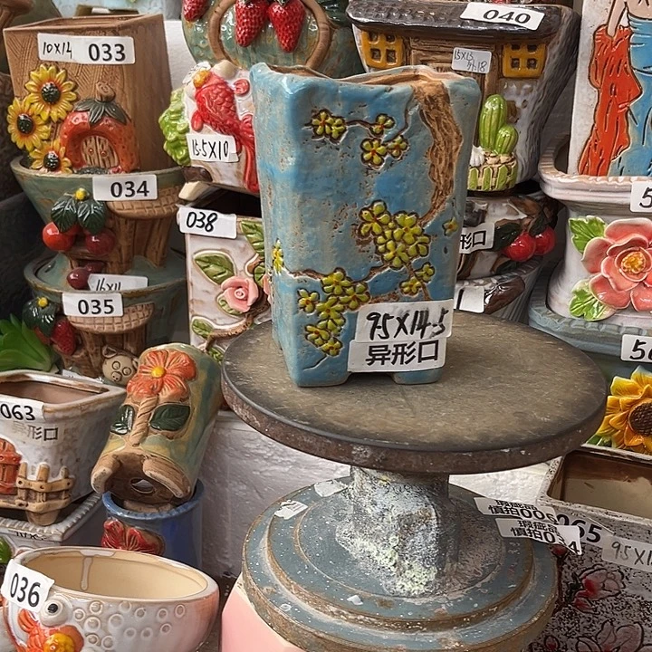 粗陶材质多肉花盆