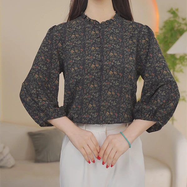 2025春夏新款复古气质优雅上衣小衫#1244