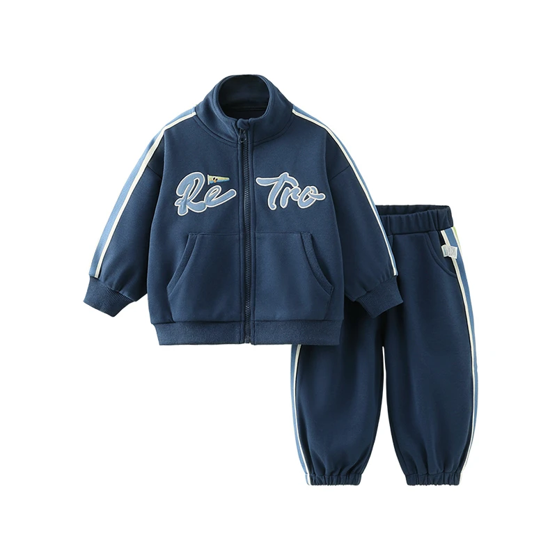 齐齐熊男童运动套装春秋款儿童2024新款运动服春装小童Q101711