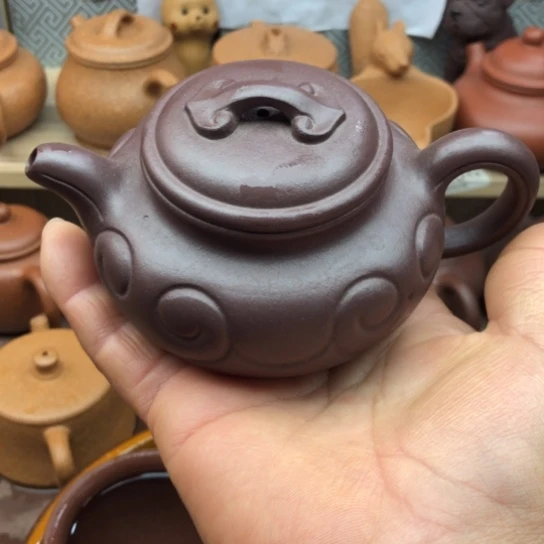 紫砂茶壶紫泥仿古如意180豪升左右