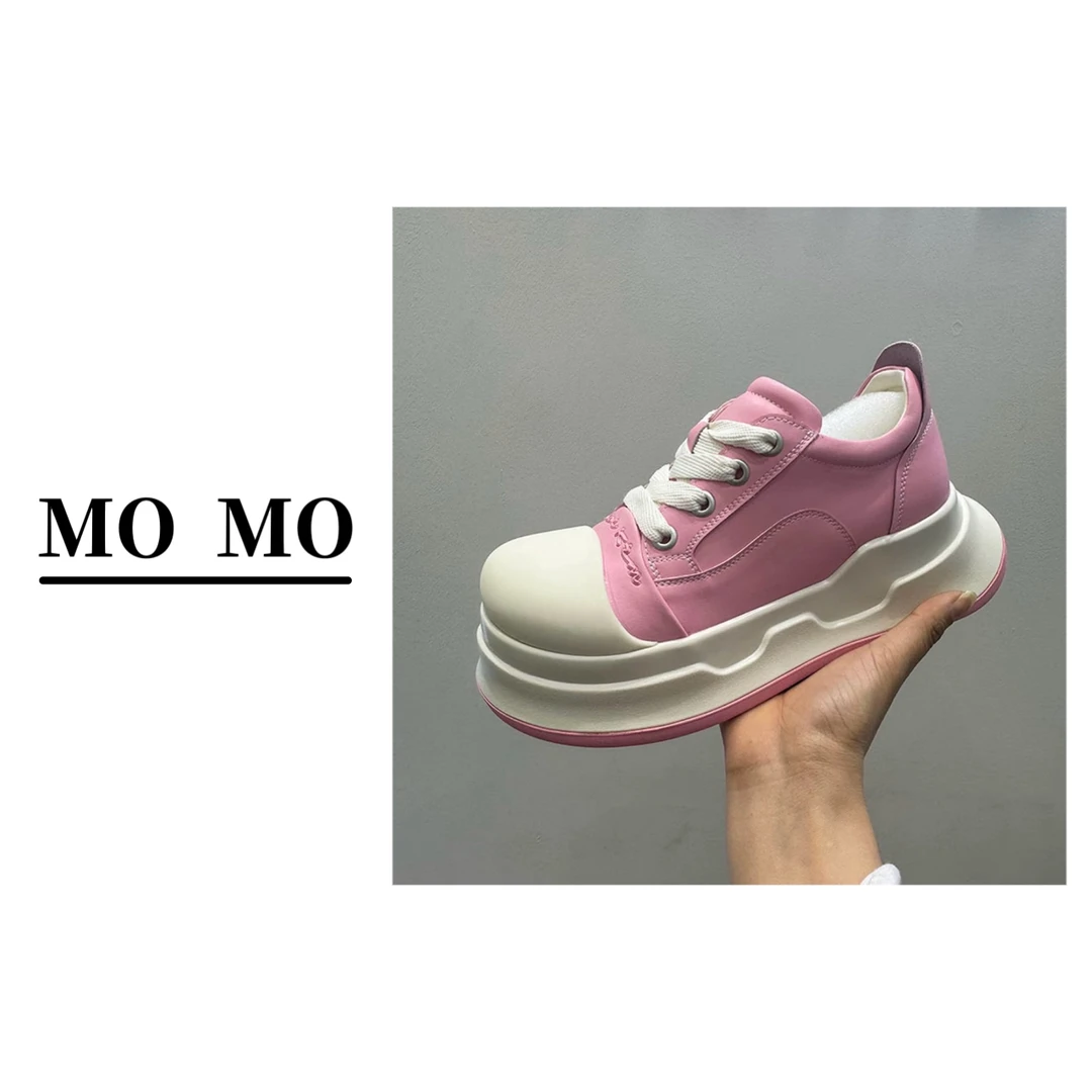 MOMO【大头休闲鞋】2025新款丑萌百搭时尚增高运动休闲板鞋厚底