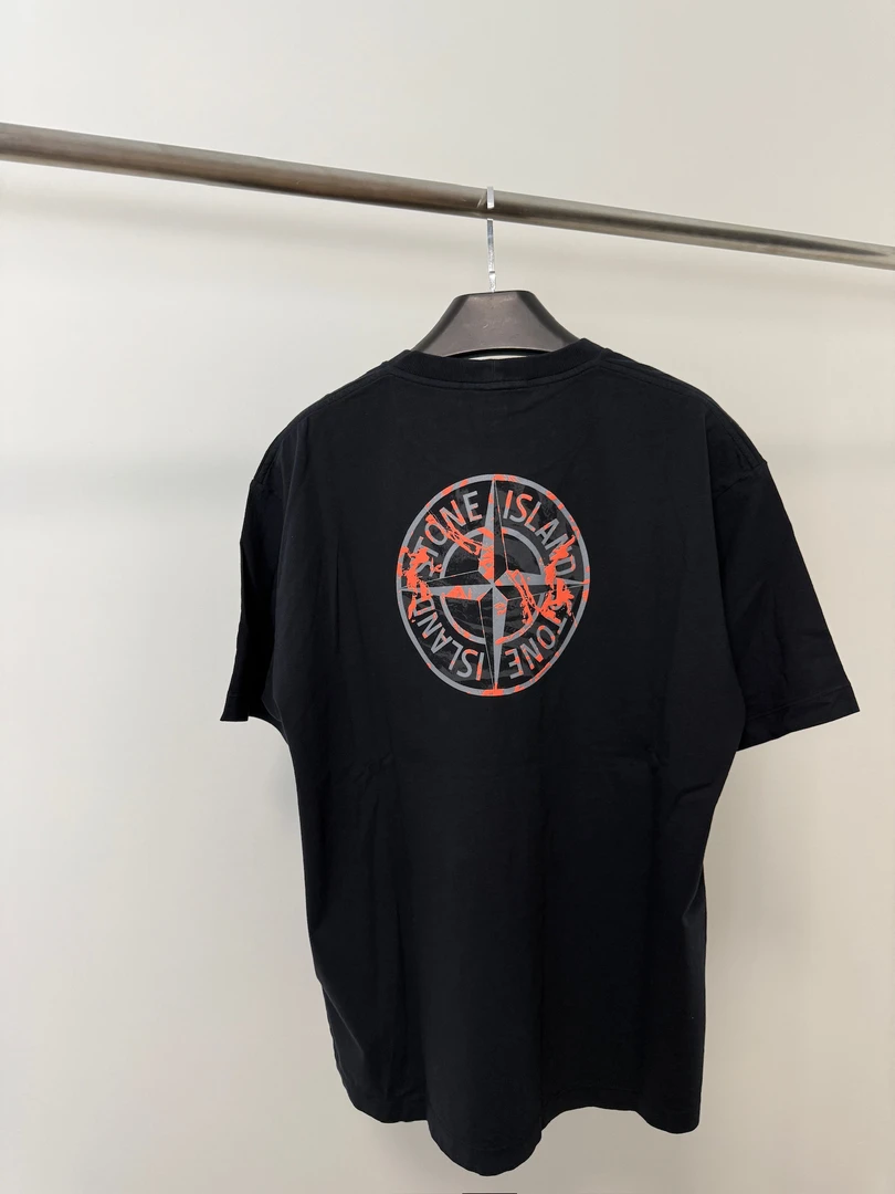 全新Stone island石头岛 25SS 罗盘logo发泡印花短袖 L码