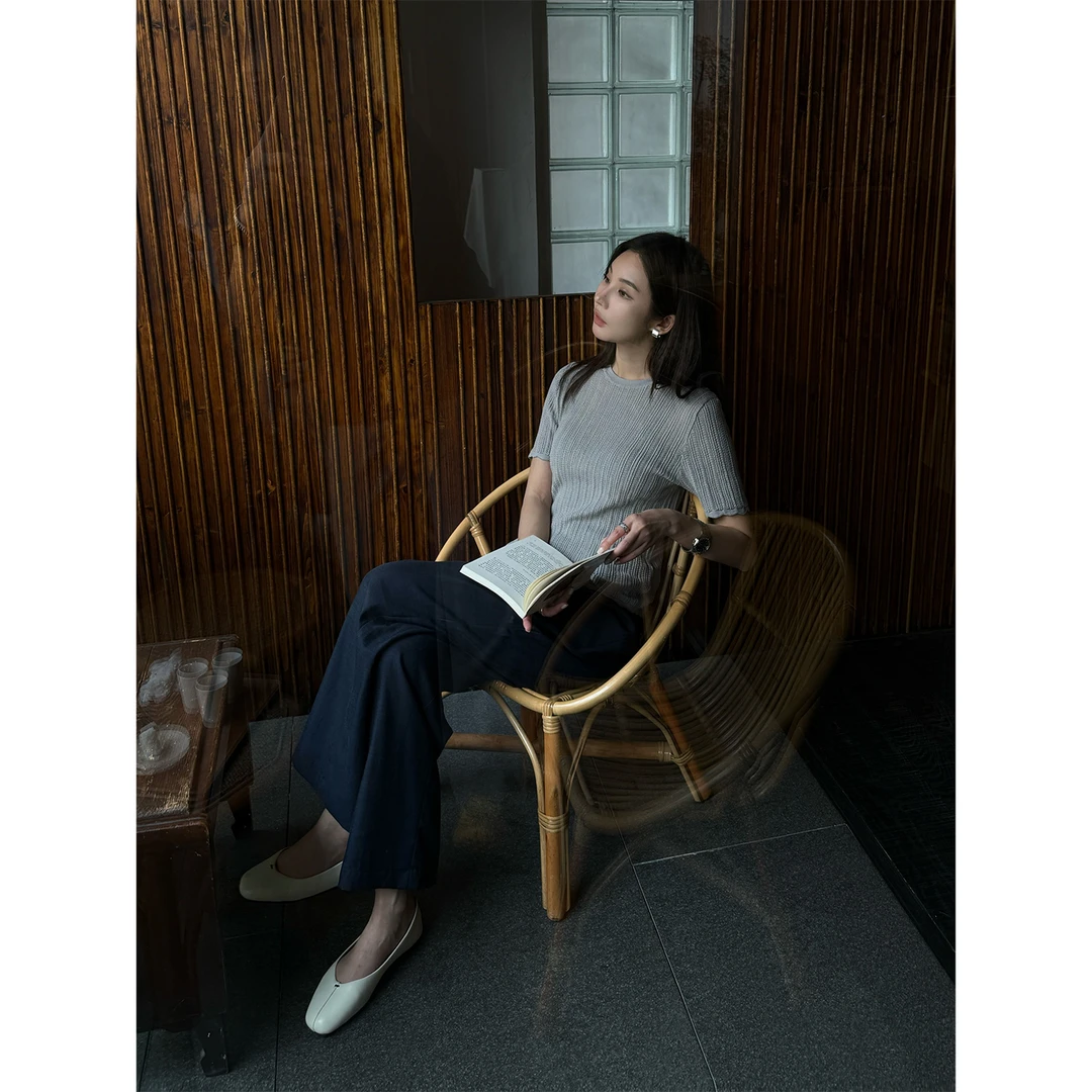 【伦敦罗曼史】“莱赛尔天丝”舒适亲肤感极简设计花边短袖T恤21451