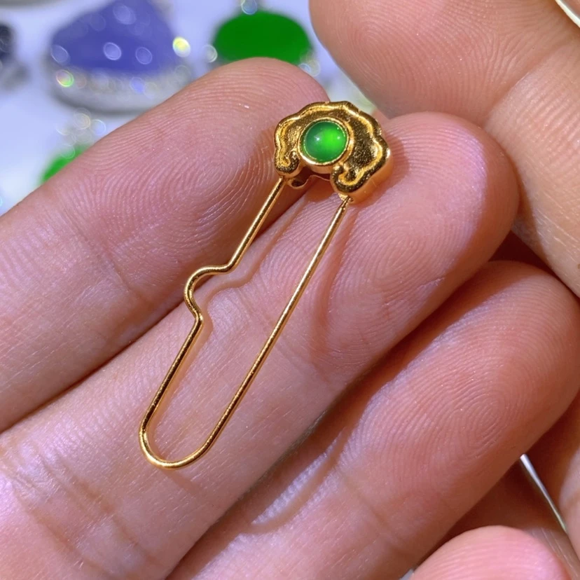 【闪购商品】翡翠摆件银S925镶嵌天然翡翠