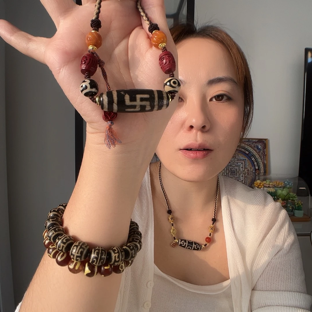 玛瑙/玉髓合金颈饰