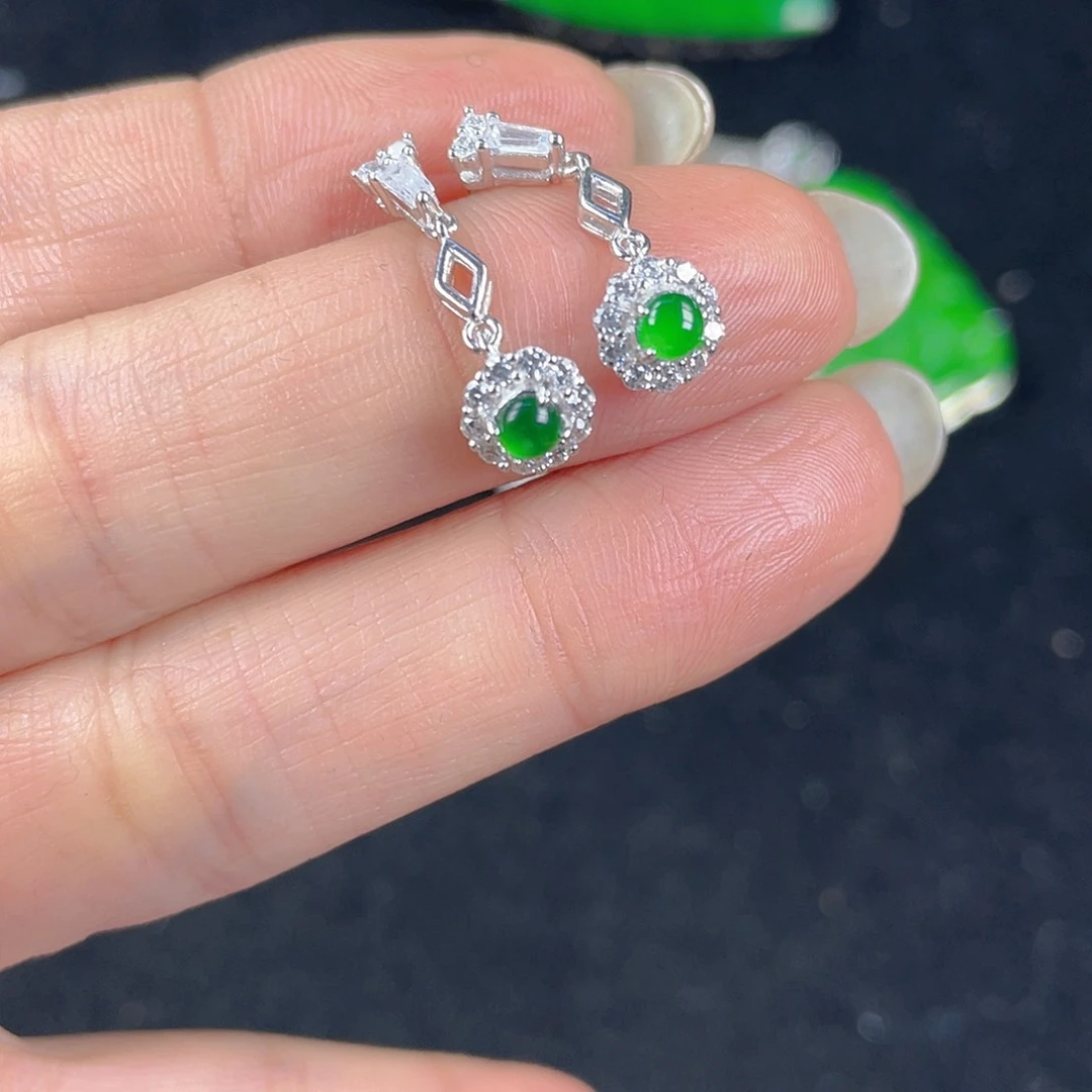 翡翠吊坠(不含链)银S925镶嵌