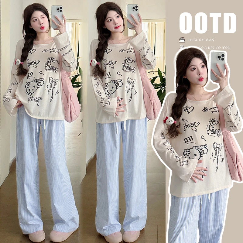 孕妇装春秋装新款防晒设计感上衣韩系裤子时尚休闲外穿宽松