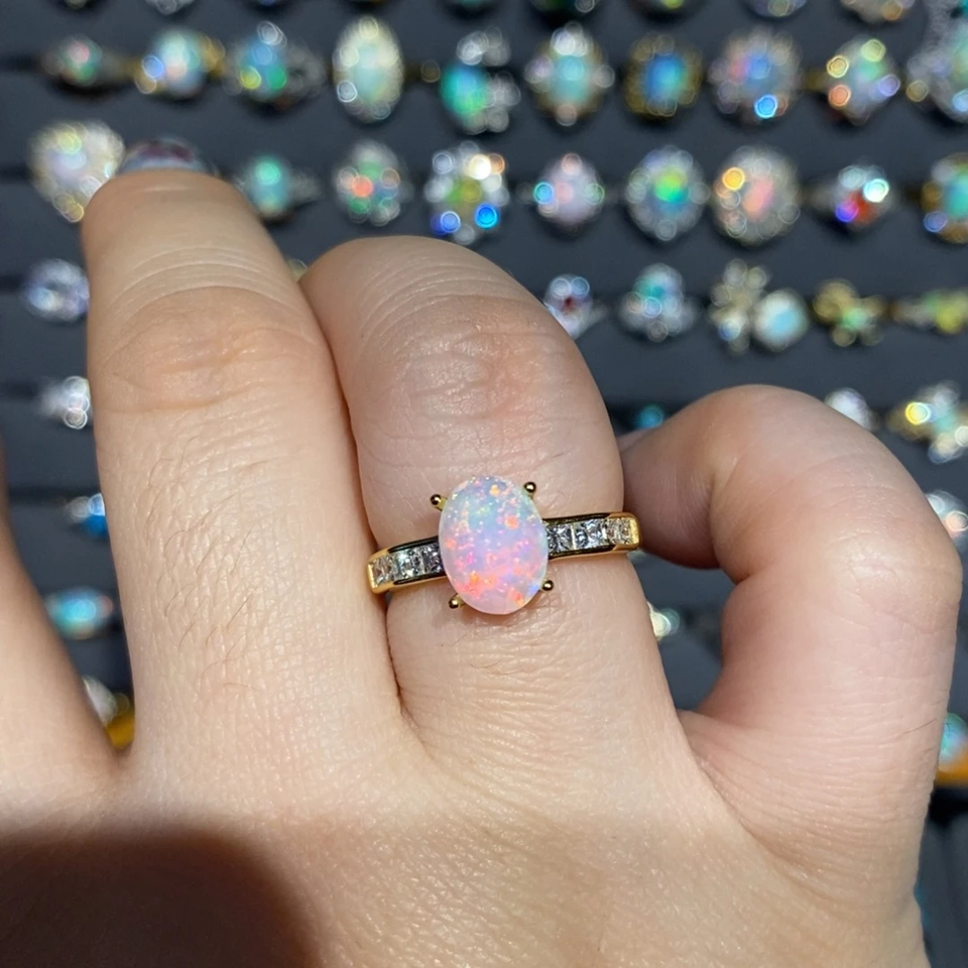 欧泊银S925镶嵌戒指