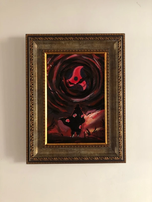 丙烯纯手绘火影忍者装饰画20×30厘米
