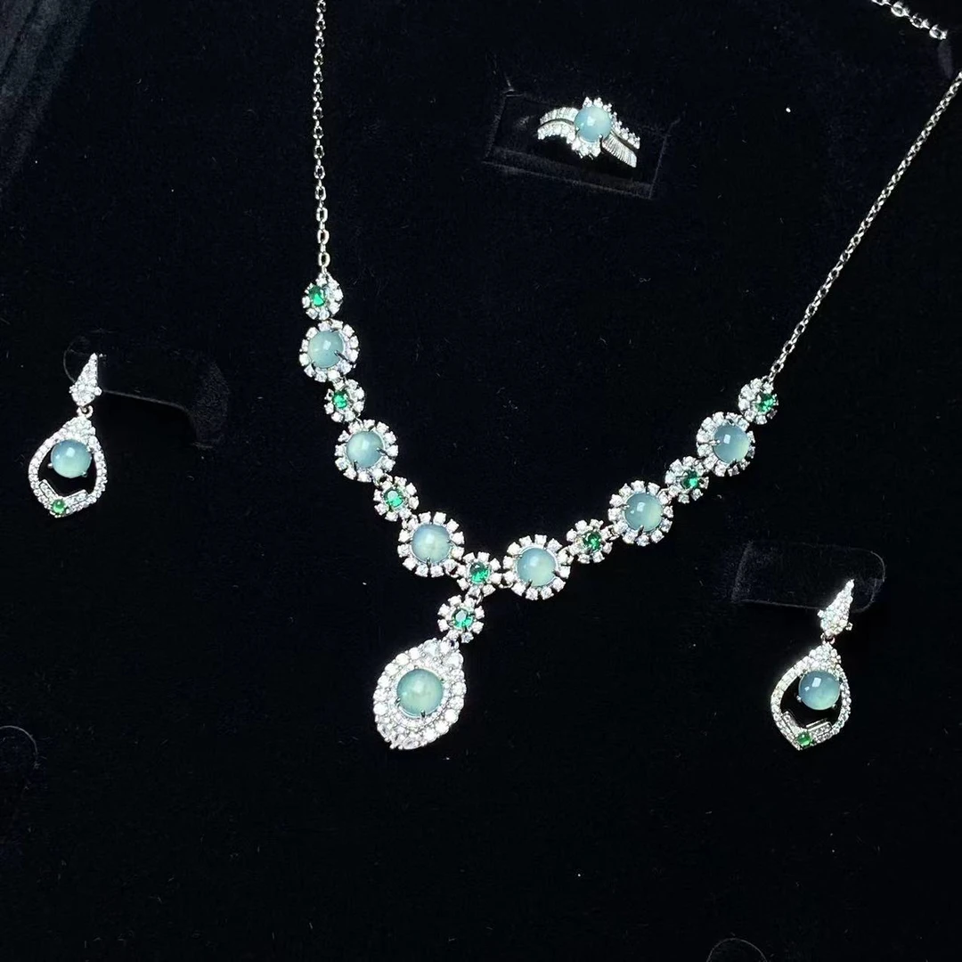 天然A货翡翠16291【三件套】多样性发一个