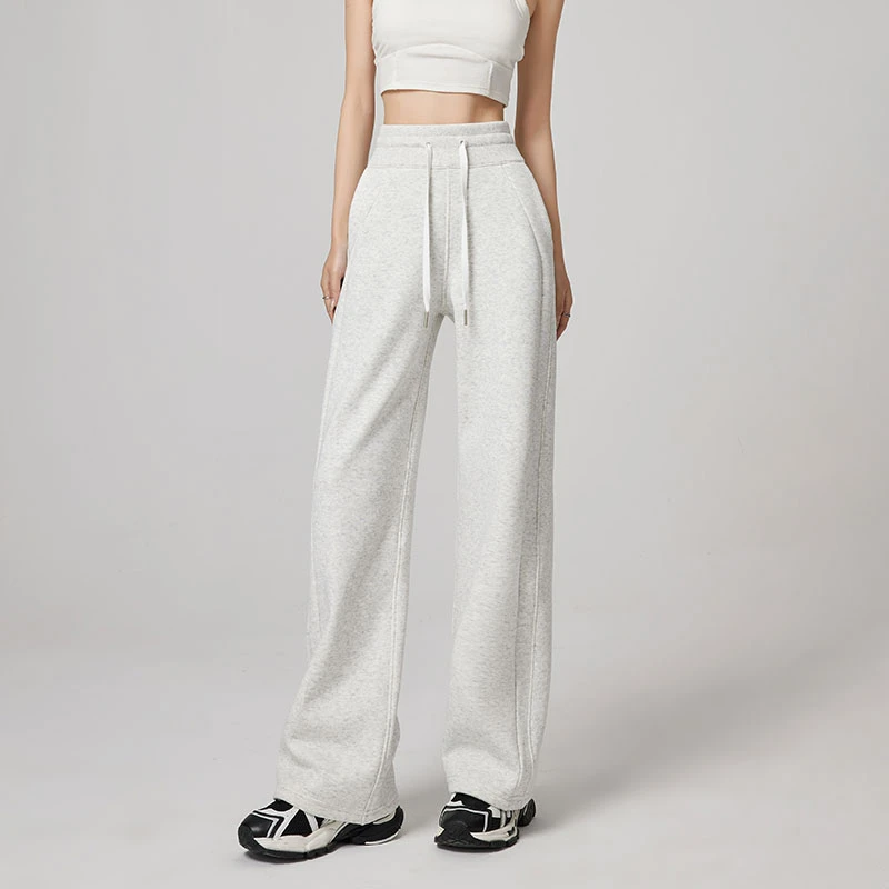 XVRV2025新款高腰显瘦垂感阔腿裤修饰腿型提臀神裤运动卫裤