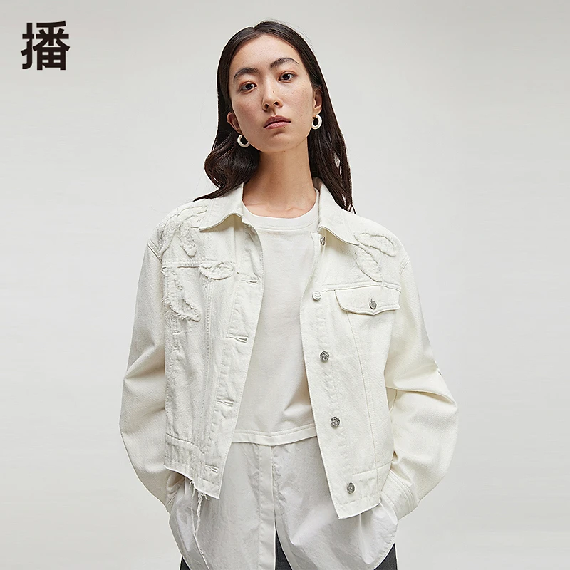 播时尚外翻衬衫领短外套BDR33234