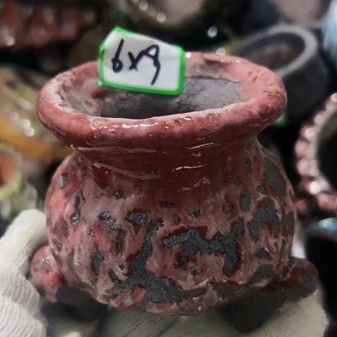 红陶粗陶花盆手工