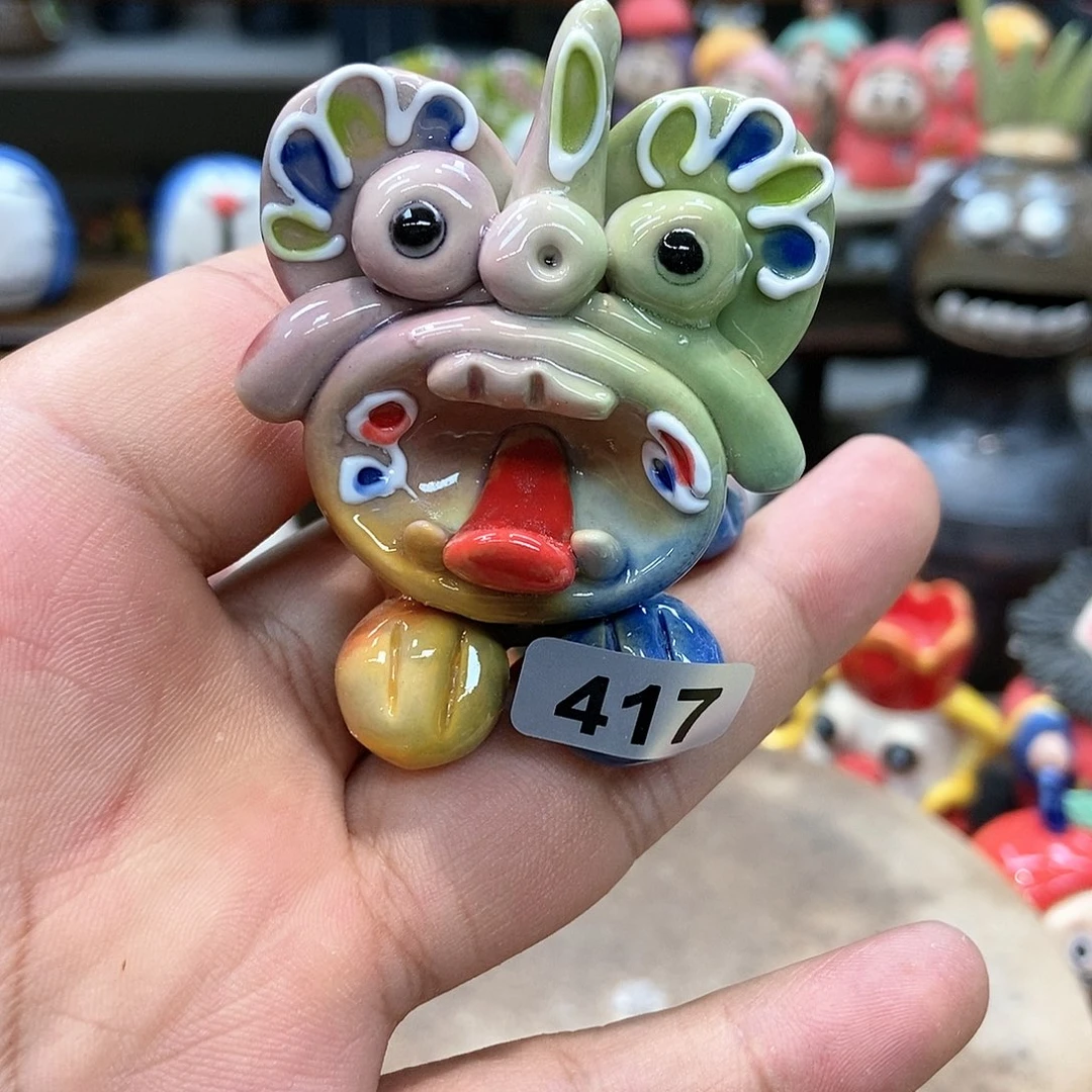 摆件直播间手工抽象陶瓷摆件417