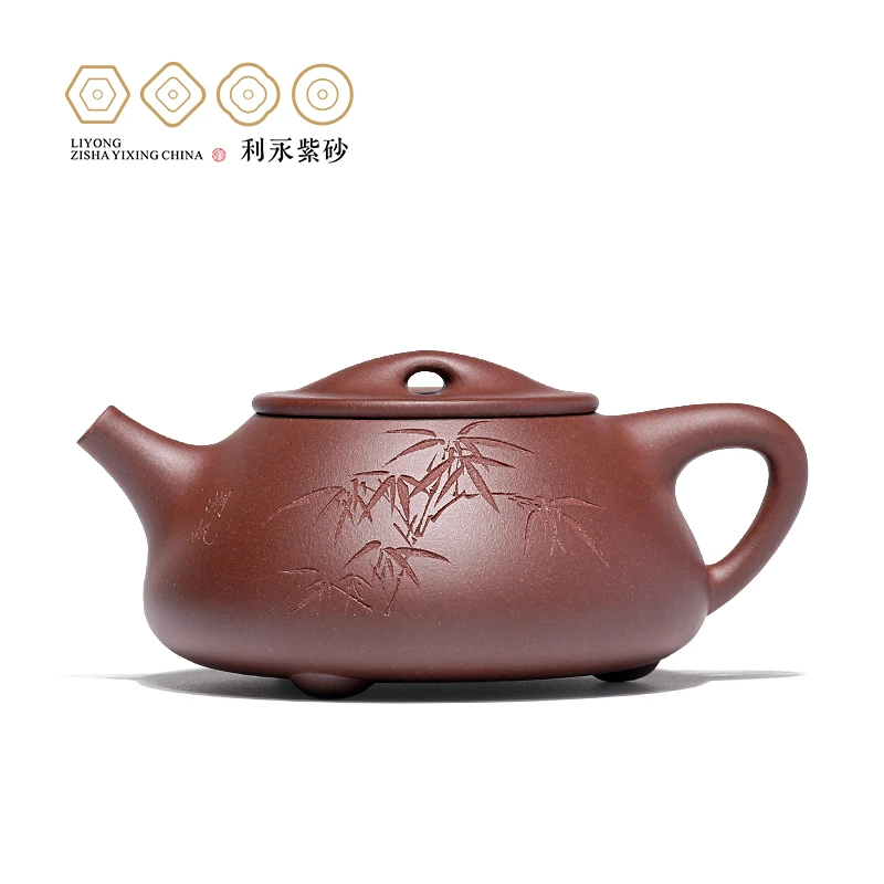 百年利永景舟唐云石瓢（中满版）底槽青310CC宜兴紫砂馆藏复刻