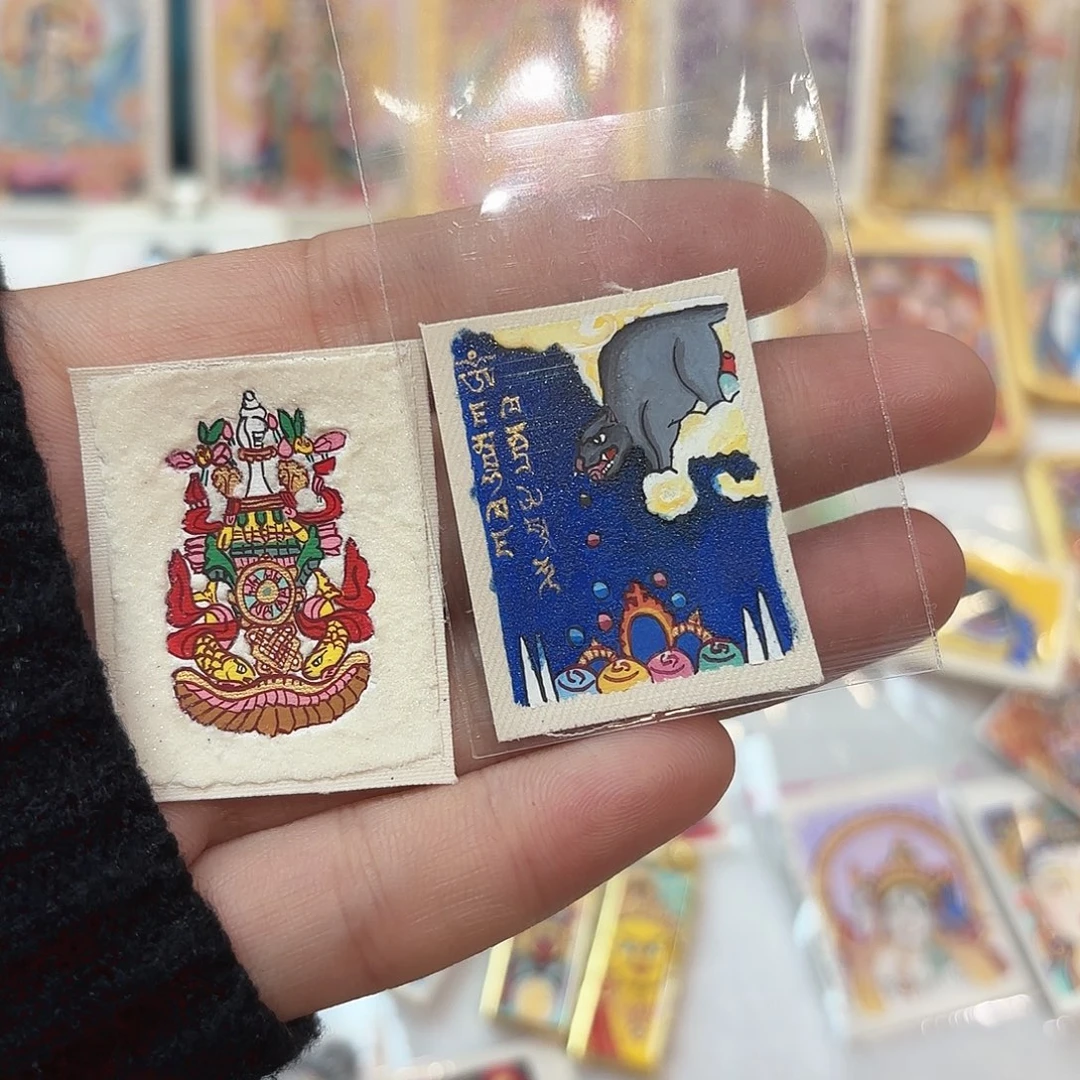 请***岁非金属精美唐卡双面