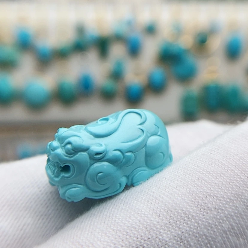 【闪购商品】绿松石珠宝奇石未镶嵌虫*