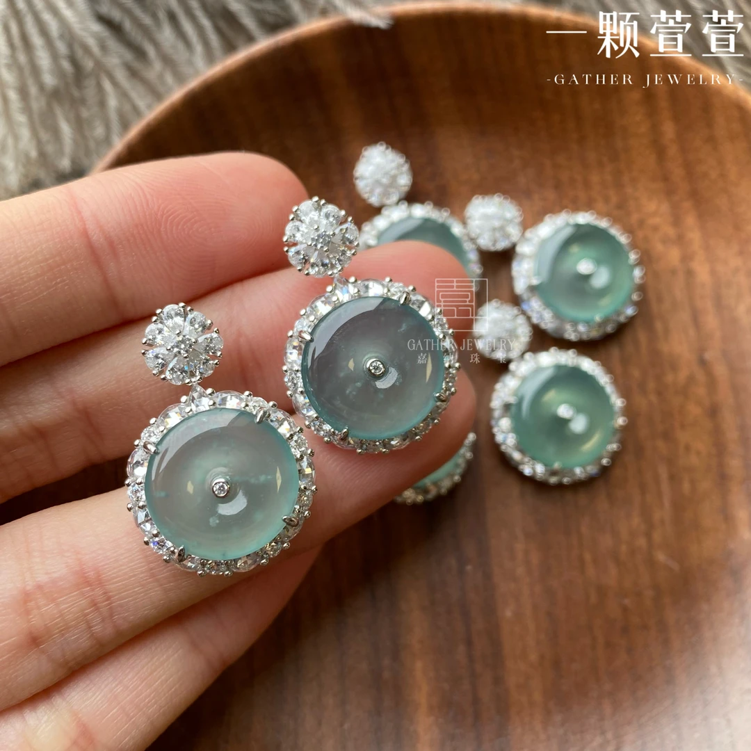 【岁岁平安】一颗萱萱百搭平安扣银镶翡翠吊坠 630009 多样性发其一