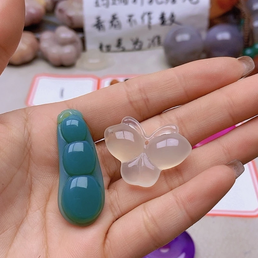 【闪购商品】未镶嵌玛瑙/玉髓珠宝半成品紫**哥