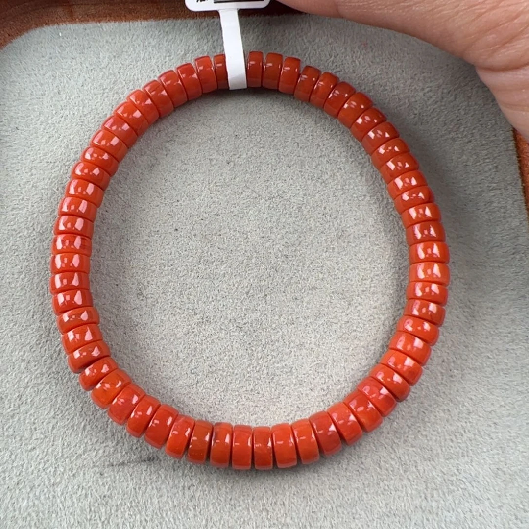 南红玛瑙未镶嵌（满肉药片手串6mm