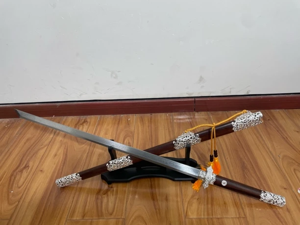 黄檀白金唐刀凤尾纹款未开刃