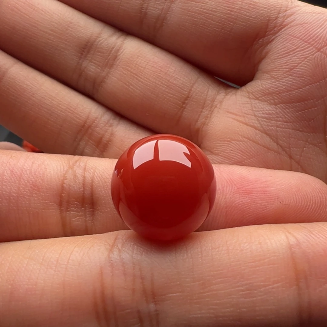 南红玛瑙未镶嵌圆珠15.8