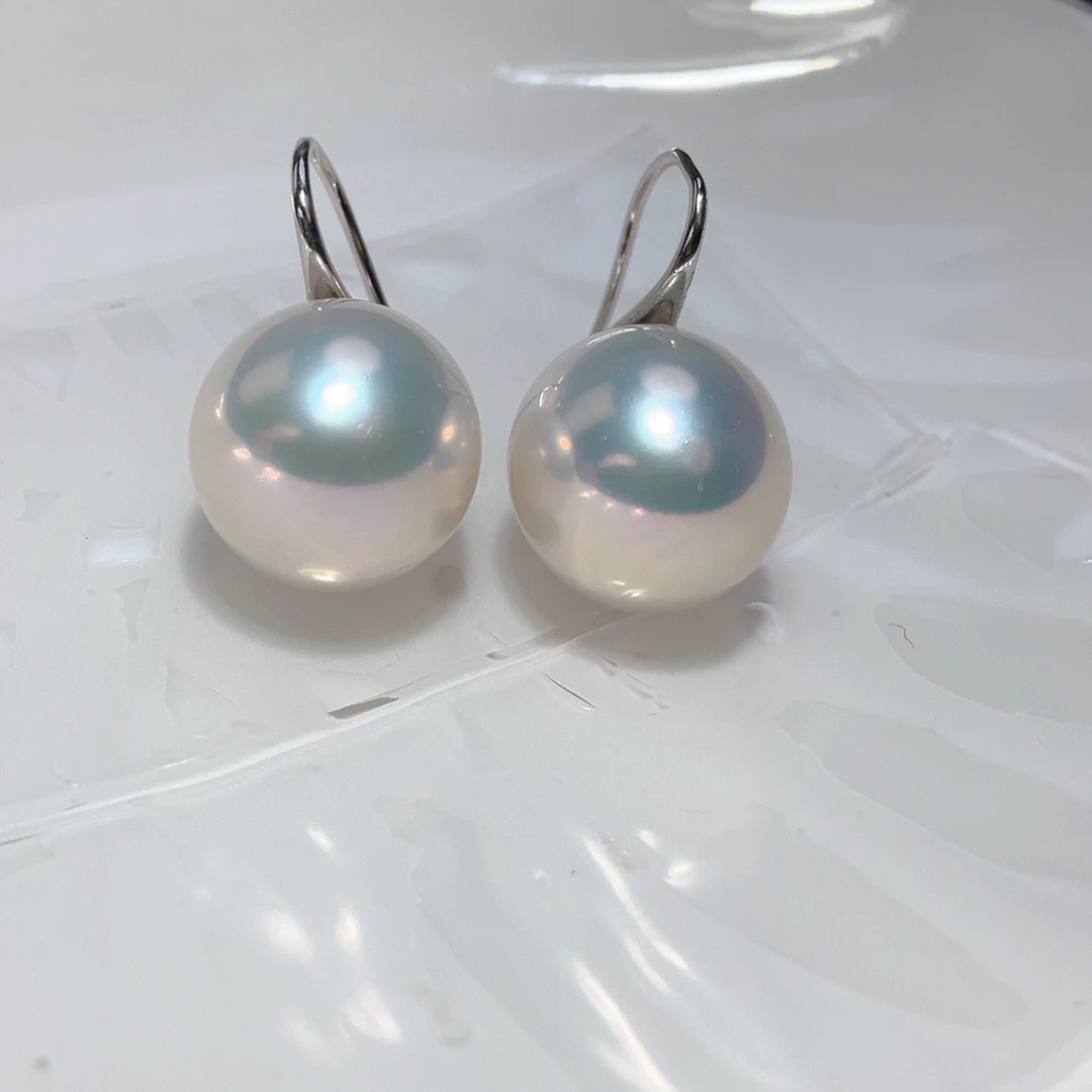 淡水珍珠耳饰银S925镶嵌