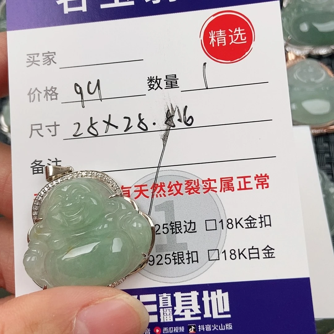 翡翠银S925镶嵌颈饰