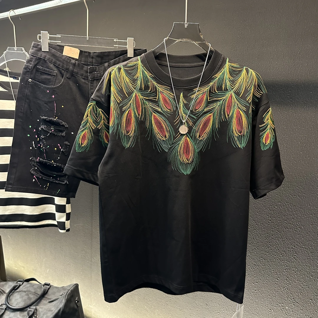 2025夏季潮流时尚男士宽松潮男短袖T恤