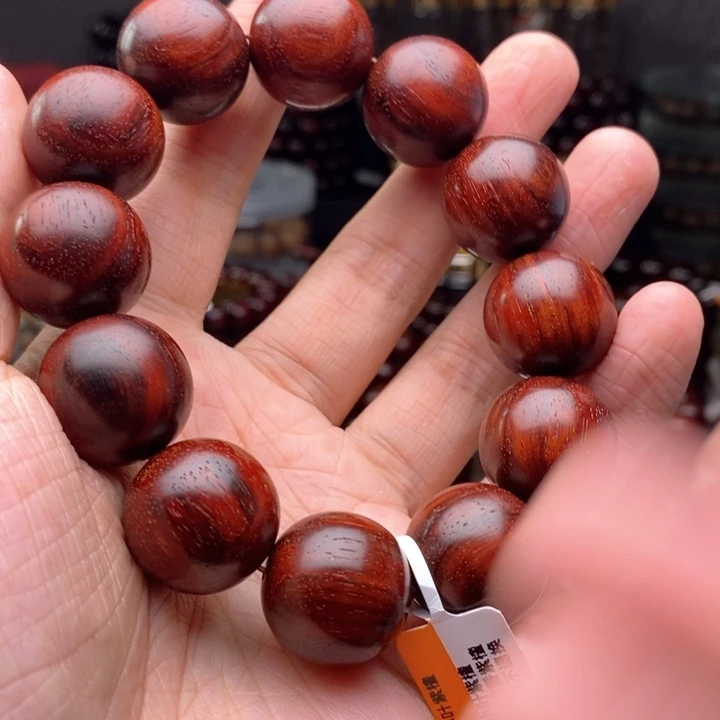 檀香紫檀（小叶紫檀）手串/手链2.0原汁原味火焰纹