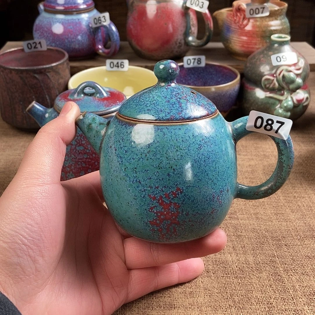 瓷片钧瓷茶壶茶具