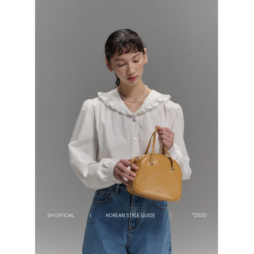 清 DH OFFICIAL 大花 【少女航海家】欧若风设计感百搭衬衫