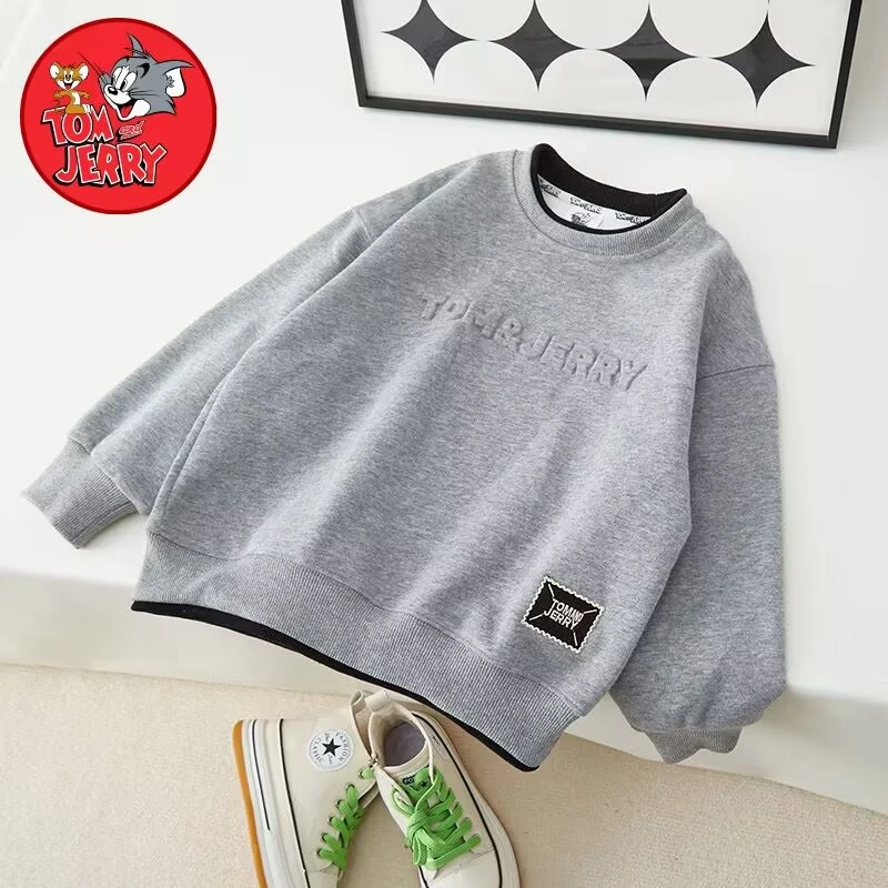 男童卫衣2025年新款秋冬学生款空气印花贴布T0105