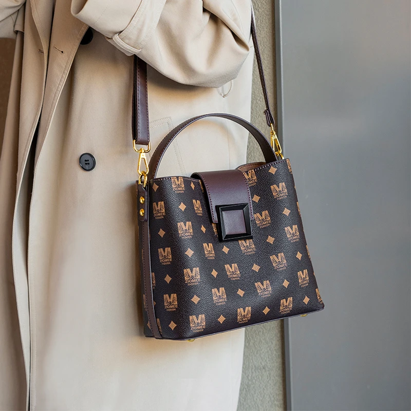 ZEALLMIOR女包2025新款大容量时尚百搭水桶包单肩手提斜挎包