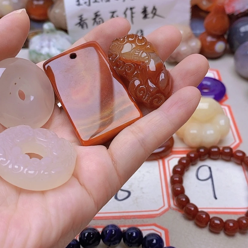 【闪购商品】未镶嵌玛瑙/玉髓珠宝半成品舒*