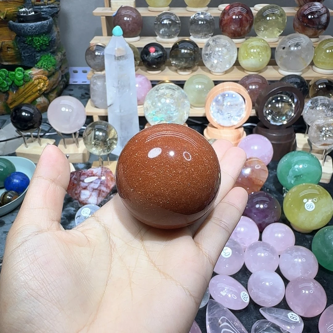 珠宝半成品水晶未镶嵌红沙