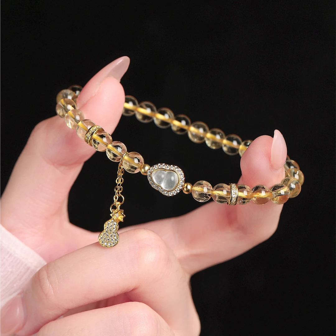 白昼集/福禄双全手串/天然黄水晶2025招财转运黄塔晶高级手链礼物