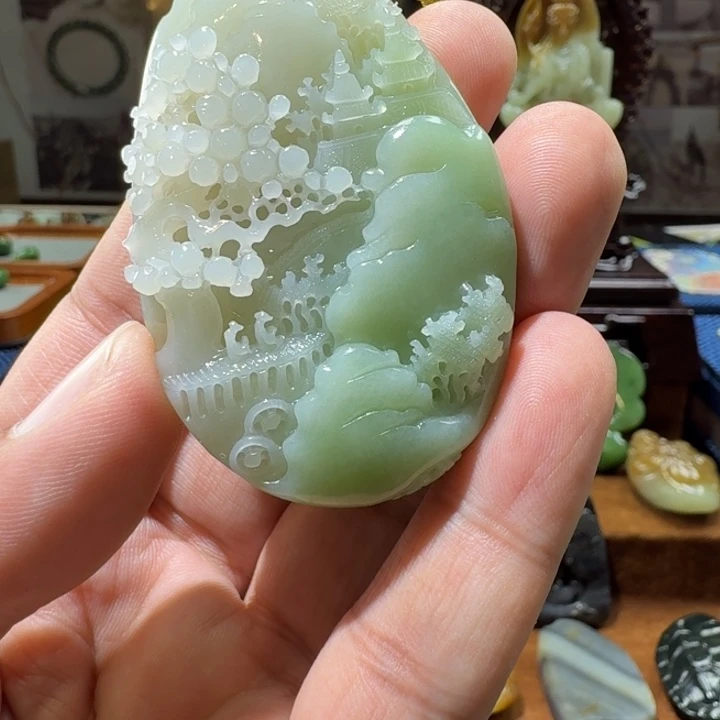 和田玉未镶嵌挂件