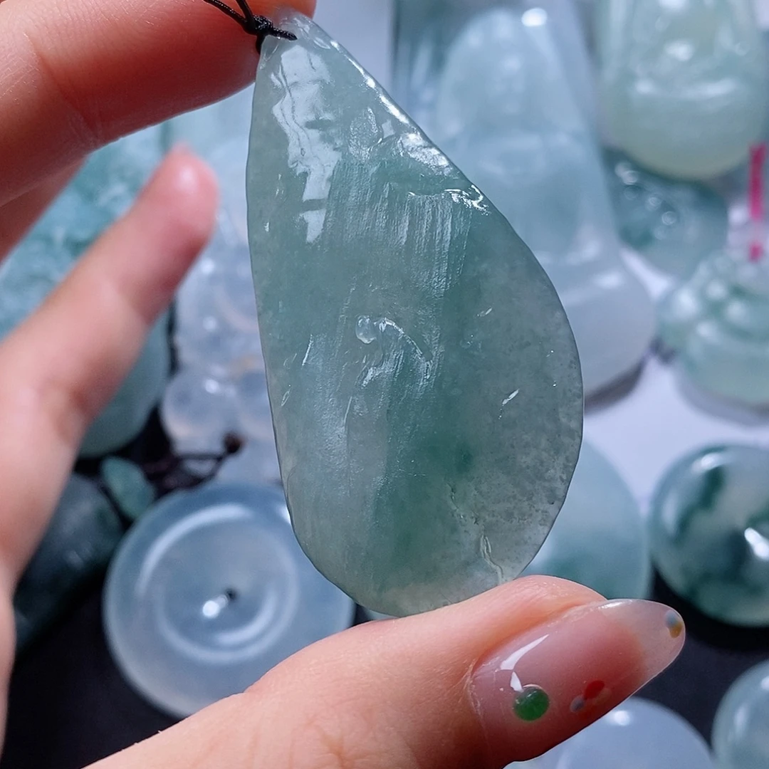 定制翡翠未镶嵌毛货付款后联系客服确认抛光
