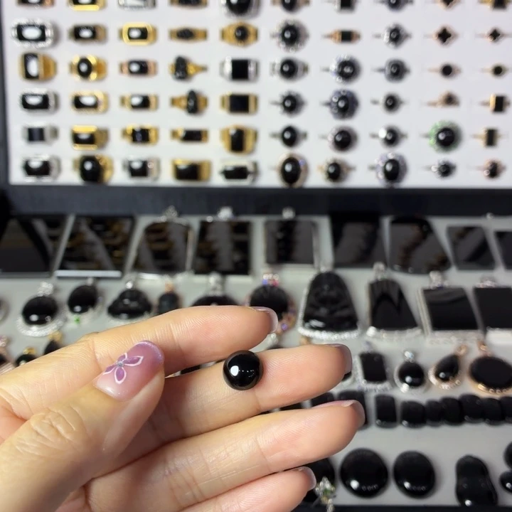 翡翠裸石丁*瘦墨翠裸石