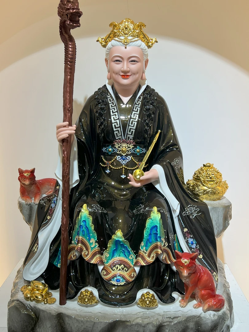 新款黑妈妈像铁刹山黑老太黑奶奶仿瓷工艺品