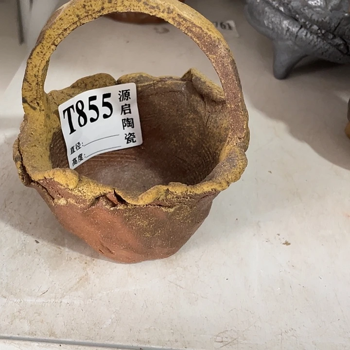 紫砂花盆景德镇陶瓷855