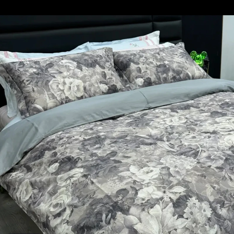 【暮云生活】超柔加密长绒棉数码印花纯棉四件套-国色天香/琴瑟和鸣