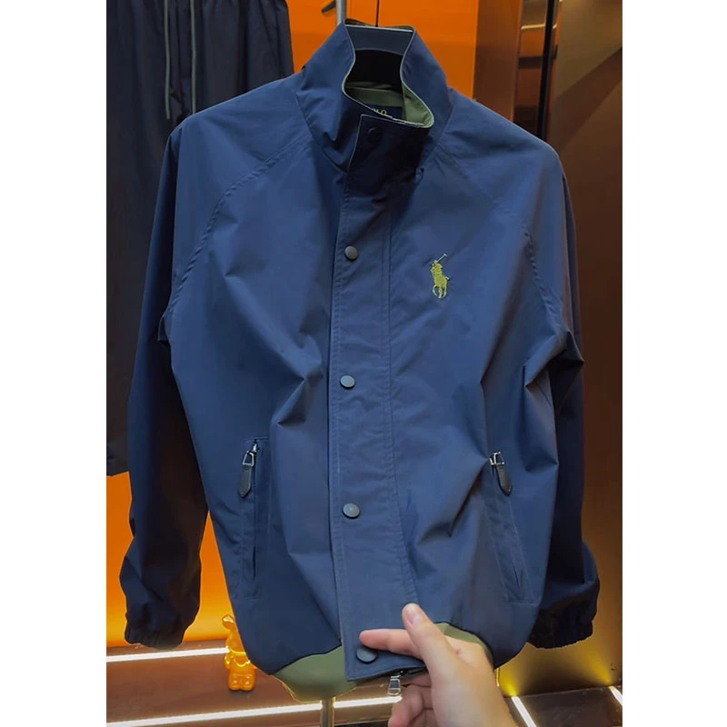 欧货轻奢高定大牌男装夹克2025秋季新款人马刺绣宽松长袖商务外套