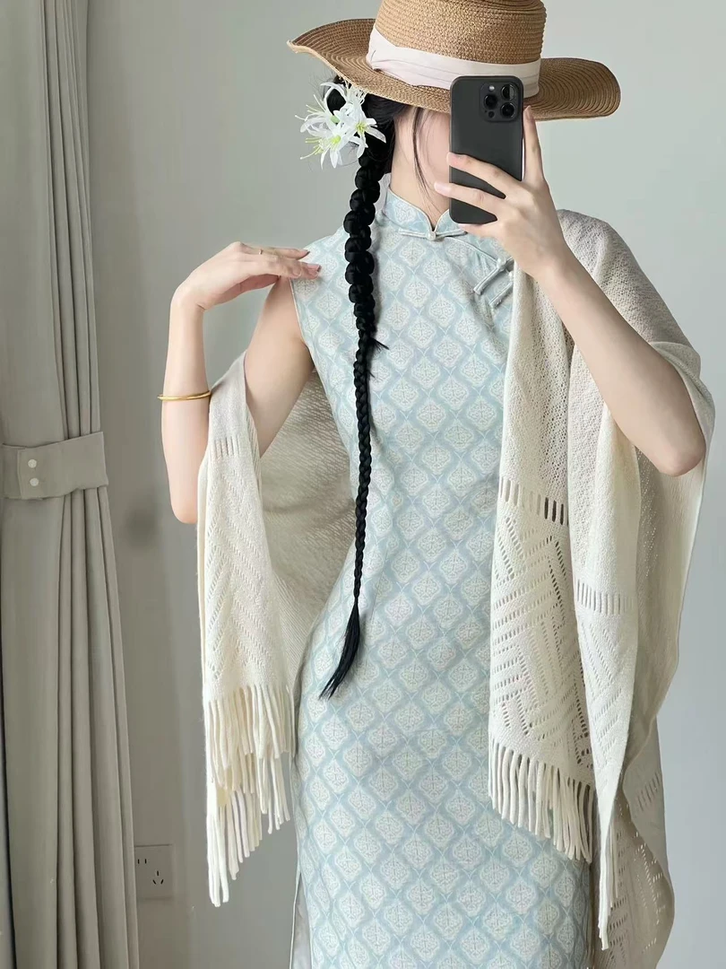 佳曦｜如愿2025新中式文雅端庄淑女范民国小姐春夏款连衣裙旗袍裙